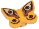 Part No: 80674pb02  Name: Butterfly with Stud Holder with Medium Nougat, Tan, and Reddish Brown Wings Pattern