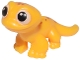 Part No: 84307pb02  Name: Salamander / Gecko, Friends with Black and White Eyes and Dark Orange Spots Pattern (Popcorn)