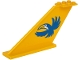 Part No: 87614pb013  Name: Tail 12 x 2 x 5 with Blue Toucan Bird Pattern on Both Sides