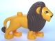 Part No: 87960c01pb01  Name: Duplo Lion Adult Male with Eyes Squared Pattern