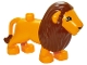Part No: 87960c01pb02  Name: Duplo Lion Adult Male with Eyes Semicircular Pattern