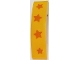 Part No: 93273pb101  Name: Slope, Curved 4 x 1 x 2/3 Double with 4 Orange Stars Pattern (Sticker) - Set 40228