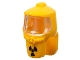 Part No: 93566c01pb01  Name: Minifigure, Headgear Hood Hazard Suit with Trans-Clear Face Shield and Black Radioactivity Warning Pattern