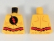 Lot ID: 448162397  Part No: 973pb3016  Name: Torso Red Lightning Bolt in Black Circle, Jagged Red Belt Pattern