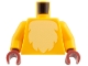 Part No: 973pb6445c01  Name: Torso with Bright Light Yellow Fur Pattern / Bright Light Orange Arms / Dark Red Hands
