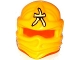 Part No: 98133pb09  Name: Minifigure, Headgear Ninjago Wrap with Bright Light Yellow Ninjago Logogram 'Amber' Pattern