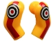 Lot ID: 285976162  Part No: 981982pb287  Name: Arm, (Matching Left and Right) Pair with Red Stripes and Black and White Targets Pattern