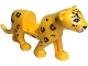 Lego part: Cat, Friends Style, Large with 2 x 2 Cutout (Jaguar) with Black Nose and Rosettes, White Eye Patches and Muzzle Pattern (Disney Parce)