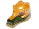 Part No: 12551pb03  Name: Minifigure, Headgear Mask Crocodile with Gold Teeth and Black Diamonds Pattern