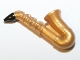 Part No: 13808pb01  Name: Minifigure, Utensil Musical Instrument, Saxophone with Black Mouthpiece Pattern