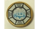 Part No: 14769pb0058  Name: Tile, Round 2 x 2 with Bottom Stud Holder with Airjitzu Ice Symbol in White Octagon Pattern