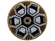 Part No: 14769pb0694 Name: Tile, Round 2 x 2 with Bottom Stud Holder with Wheel Rim with Silver Hexagonal Spokes, Black Lines and Lamborghini Logo Pattern Part No: 14769pb0694 Name: Tile, Round 2 x 2 with Bottom Stud Holder with Wheel Rim with Silver Hexagonal Spokes, Black Lines and Lamborghini Logo Pattern