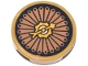 Part No: 14769pb0717 Name: Tile, Round 2 x 2 with Bottom Stud Holder with Medium Nougat and Black Clock Face and Bright Light Orange Hand Pattern (Sticker) - Set 76437 Part No: 14769pb0717 Name: Tile, Round 2 x 2 with Bottom Stud Holder with Medium Nougat and Black Clock Face and Bright Light Orange Hand Pattern (Sticker) - Set 76437