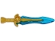 Part No: 1996pb01  Name: Minifigure, Weapon Sword with Stud with Molded Trans-Dark Blue Blade Pattern