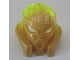 Part No: 24157pb02  Name: Bionicle Mask of Stone (Unity) with Marbled Trans-Neon Green Pattern