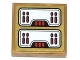 Lot ID: 161190174  Part No: 3068pb0791  Name: Tile 2 x 2 with Red Light Bars Pattern (Sticker) - Set 70505