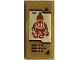 Part No: 3069pb0929  Name: Tile 1 x 2 with Buttons and Red Atlantis Squid Warrior on Gold Background Pattern (Sticker) - Set 70657