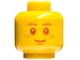 Part No: 3626cpb2836  Name: Minifigure, Head Copper Eyebrows, Reddish Brown Eyes and Grin Pattern - Hollow Stud