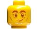 Part No: 3626cpb2880  Name: Minifigure, Head Reddish Brown Eyebrows, Copper Contour Lines and Chin Pattern - Hollow Stud