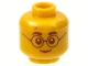 Part No: 3626pb2808  Name: Minifigure, Head Copper Lightning Scar, Reddish Brown Eyebrows, Eyes, Glasses and Grin Pattern