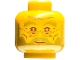 Part No: 3626pb2881  Name: Minifigure, Head Gold Eyebrows, Beard, and Glasses, Reddish Brown Eyes and Mouth, Grin Pattern