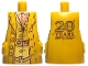 Lot ID: 374499940  Part No: 37777pb03  Name: Torso Large, Long Coat with Molded Pockets with Broad Lapels, Copper Shirt and Belt, Pearl Gold Buckle and Vest, and '20 YEARS LEGO Harry Potter' on Back Pattern
