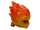 Part No: 41163pb01  Name: Minifigure, Headgear Ninjago Wrap Type 5 with Molded Trans-Orange Flames Pattern