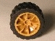 Part No: 51377c01  Name: Wheel 18mm D. x 14mm Spoked with Black Tire 24 x 14 Shallow Tread (51377 / 30648)