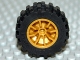 Part No: 51377c02  Name: Wheel 18mm D. x 14mm Spoked, with Black Tire 30.4 x 14 Offset Tread (51377 / 30391)