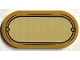 Part No: 66857pb025  Name: Tile, Round 2 x 4 Oval with Tan Label with Gold Border Pattern (Sticker) - Set 76399