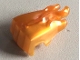 Part No: 69728pb01  Name: Hand Gorilla Fist with Marbled Trans-Orange Flames Pattern (fits Minifigure Hand)