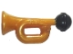 Part No: 87996pb01  Name: Minifigure, Utensil Musical Instrument, Horn with Black Bulb Pattern