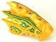 Part No: 93071pb03  Name: Dragon Head (Ninjago) Jaw Upper Spiny with Dark Green Stripes and White Eyes Pattern