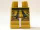 Part No: 970c00pb0220  Name: Hips and Legs with Dark Green Sash, Gold Buckles and Yellow Knee Wrappings Pattern