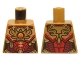 Lot ID: 310760001  Part No: 973pb2139  Name: Torso Female Outline with Red and Gold Armor with Pendants, Scales, Belt and Orange Round Jewel (Fire Chi) Emblem Pattern