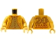 Part No: 973pb4292c01  Name: Torso Jacket with Gold Stars over Gold Shirt with 5 Buttons, '20 YEARS LEGO Harry Potter' on Back Pattern / Pearl Gold Arms / Pearl Gold Hands