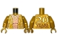 Part No: 973pb4432c01  Name: Torso Robe with Circles, Copper Dress and Medallion, '20 YEARS LEGO Harry Potter' on Back Pattern / Pearl Gold Arms / Pearl Gold Hands