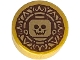 Part No: 98138pb461  Name: Tile, Round 1 x 1 with Dark Brown Aztec Gold Coin with Minifigure Skeleton Head Pattern