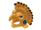 Part No: 99243pb01  Name: Minifigure, Headgear Headdress Aztec Bird with Black Feather Tips and Medium Azure Eyes and Cheeks Pattern