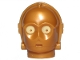 Part No: x134pb01  Name: Minifigure, Head, Modified SW C-3PO / K-3PO Protocol Droid with Yellow Eyes Pattern