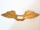 Part No: 20286b  Name: Minifigure Wings Extended with Center Opening and  Gold Feathers Pattern