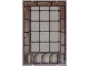 Part No: 2494pb06  Name: Glass for Window 1 x 4 x 5 with Brown Brick Border Pattern