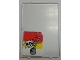 Part No: 2494pb17  Name: Glass for Window 1 x 4 x 5 with Light Gray Lever and Base and Black 'NEW' Pattern (Sticker) - Set 6378