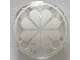 Part No: 2654pb036  Name: Plate, Round 2 x 2 with Rounded Bottom (Boat Stud) with 8 White Petals and Ring Outline Pattern