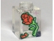 Part No: 3005pb039  Name: Brick 1 x 1 with Red Rose and Petal, Green Stem and Metallic Pink Stars Pattern