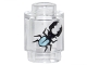 Part No: 3062pb052  Name: Brick, Round 1 x 1 with Black and Metallic Light Blue Stag Beetle Pattern