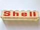 Part No: 3067pb03  Name: Brick 1 x 6 without Bottom Tubes with Red 'Shell' on White Background Pattern
