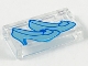Part No: 3069pb0879  Name: Tile 1 x 2 with Metallic Light Blue Glass Slippers Pattern