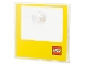 Part No: 31324pb01  Name: Duplo, Doll Furniture Cabinet Door with Pull Knob with Yellow Border and LEGO Logo Pattern