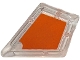 Part No: 35649pb05  Name: Tile, Modified 1 x 2 Diamond with Bar with Orange Surface Pattern